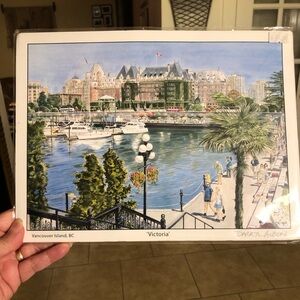 Vancouver BC Artist Darryl Albert 
12” X 9” Print. 
“Victoria”